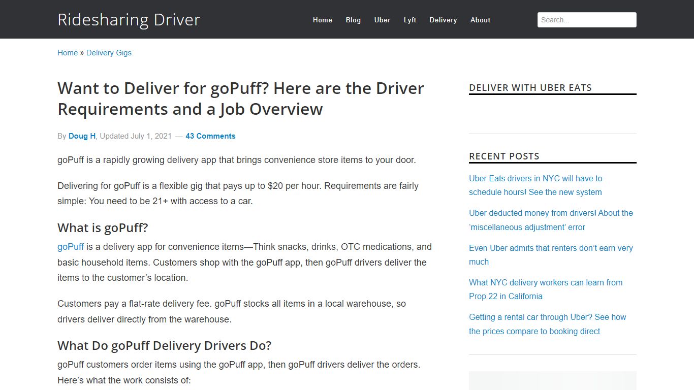 Want to Deliver for goPuff? Here are the Driver Requirements and a Job ...