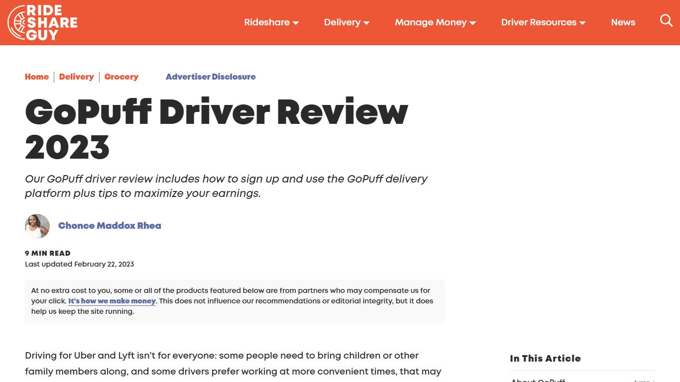 GoPuff Driver Review 2023: Requirements & Pay - The Rideshare Guy